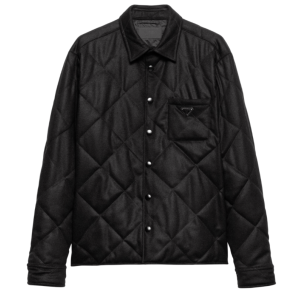 Padded cashmere shirt