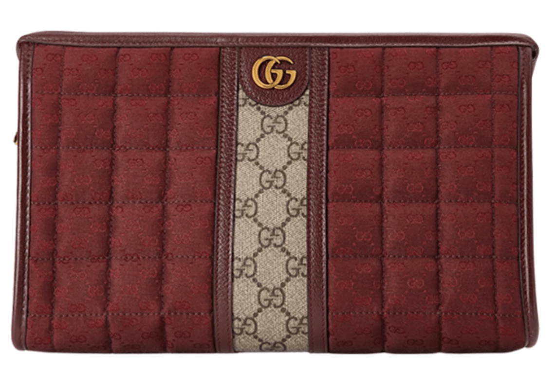 Gucci Mini GG Canvas Pouch Burgundy GG Canvas