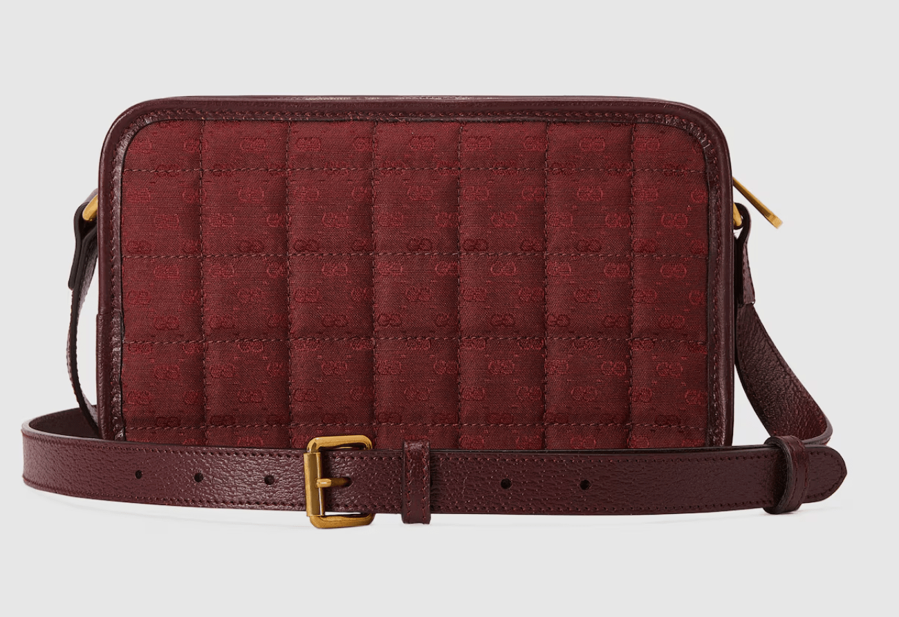 Gucci Mini GG Canvas Mini Shoulder Bag Burgundy GG Canvas