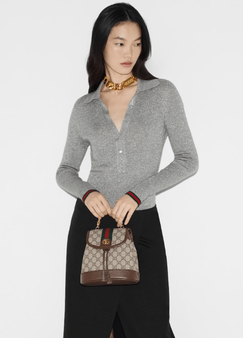 Gucci Ophidia Mini Backpack Beige Ebony