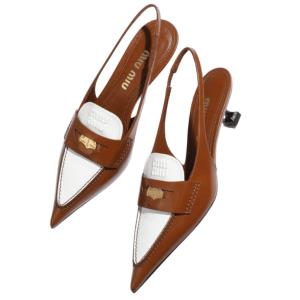 MIU MIU MOCASSIM SLINGBACK BROWN 