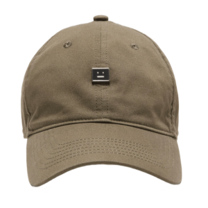 Acne Studios Stud Face Logo Cap Wood Green