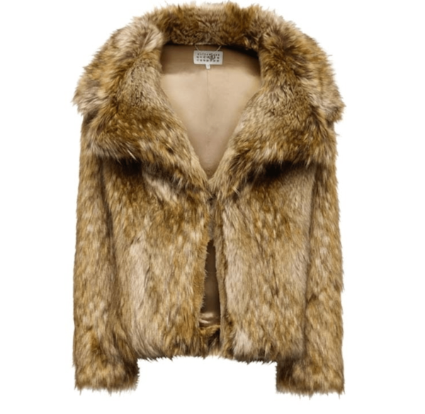 MM6 Maison Margiela brown faux fur/shearling jacket