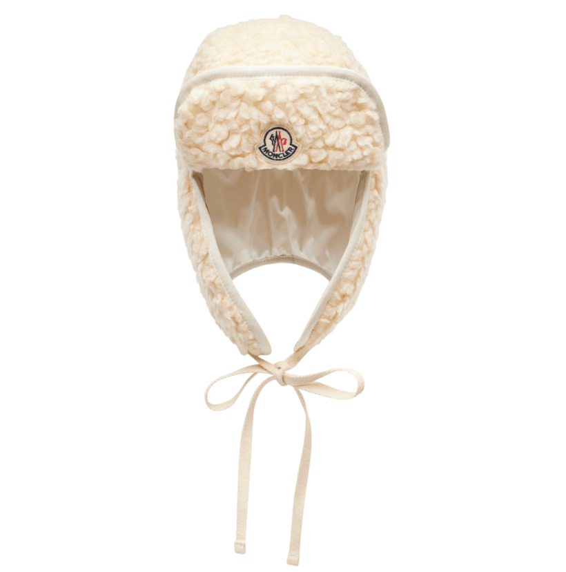 Moncler Reversible Teddy Hat White Ivory - 25FW