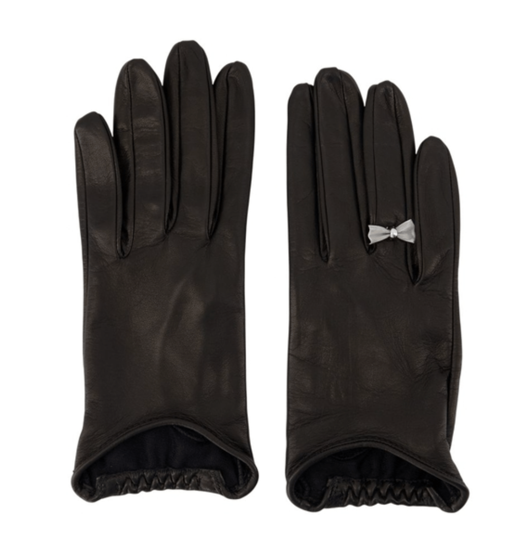 Bow Glove Black Nappa