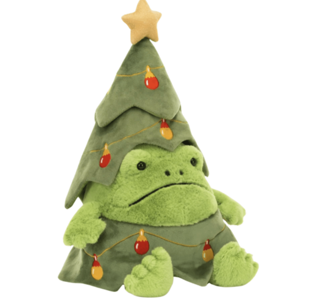 Jellycat Christmas Tree Ricky Rain Frog Green