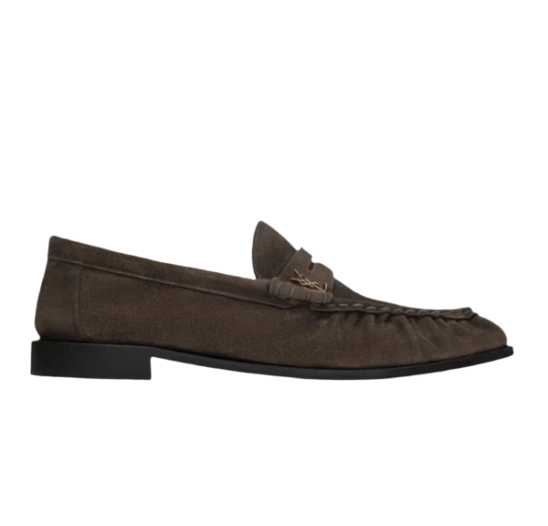 Saint Laurent Suede Loafer Brown