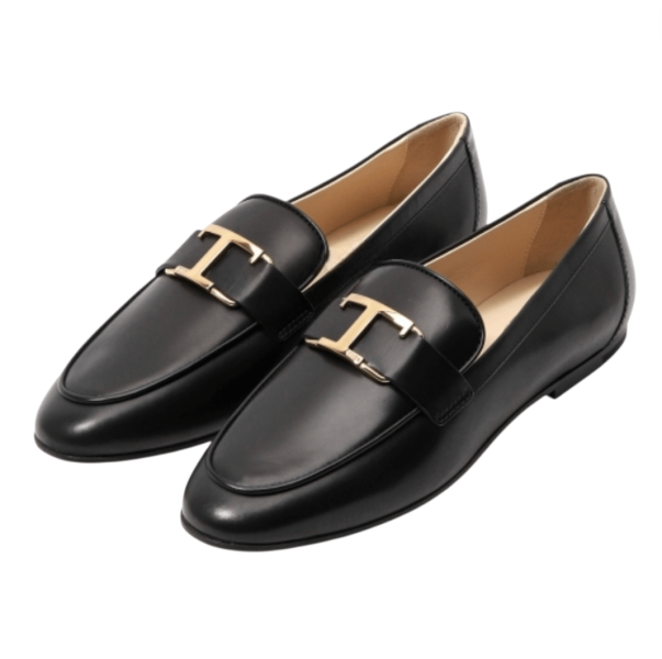 Tods Timeless Leather Loafers Black 