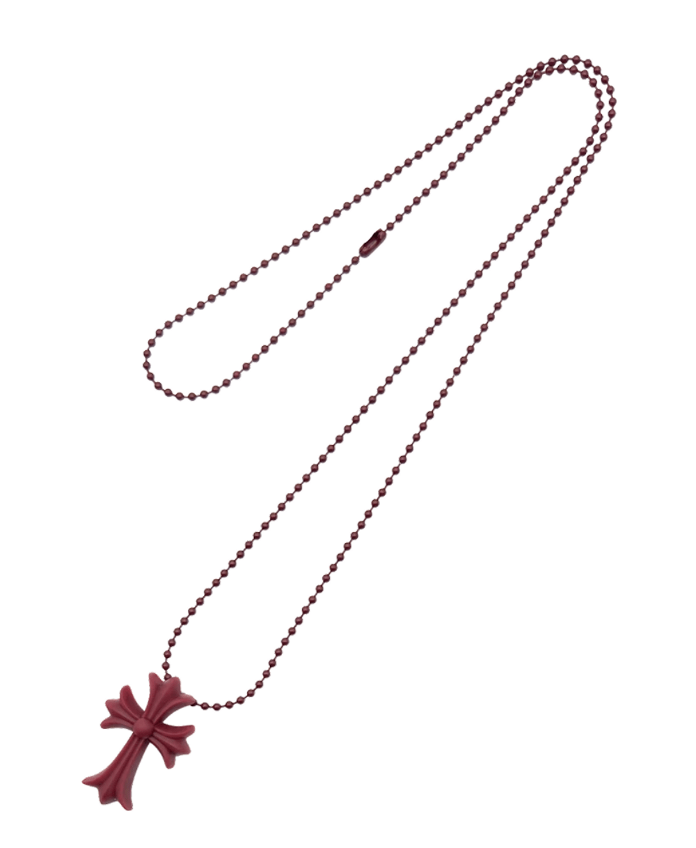 Chrome Hearts Silichrome CH Cross Pendant Dark Wine 2025
