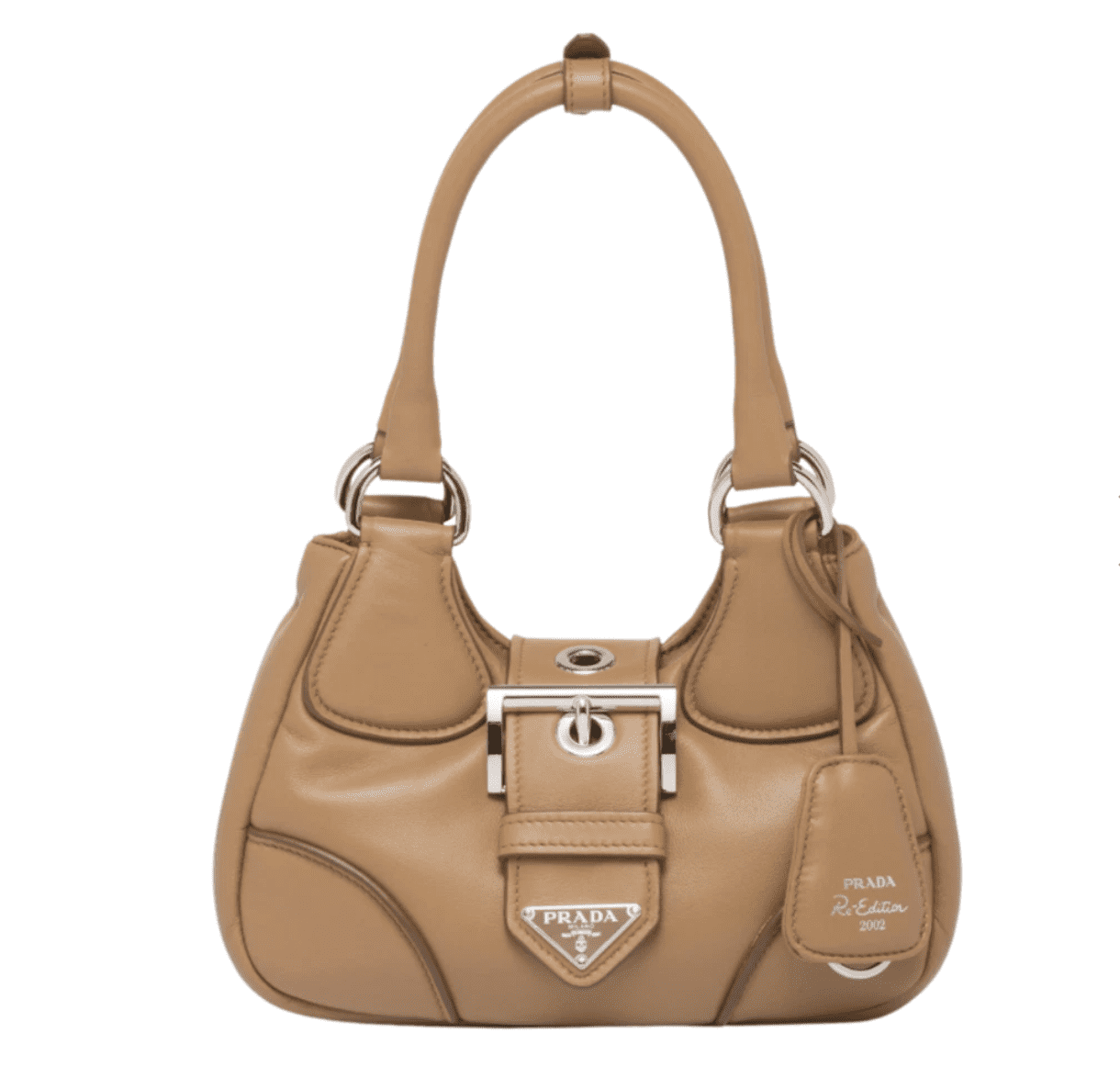Prada Moon Padded Nappa Leather Bag Caramel