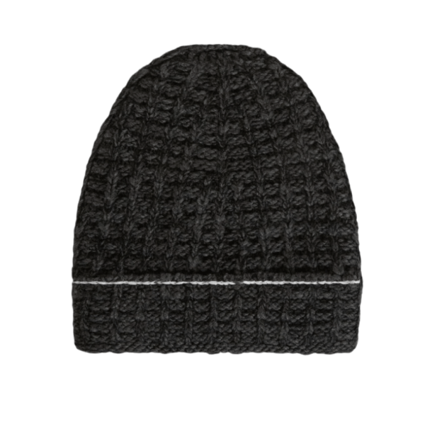 (W) MM6 Maison Margiela Waffle Knit Beanie Hat Dark Shadow