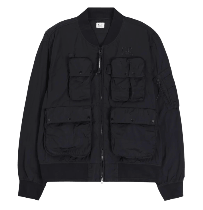 C.P. Company Chrome-R Multipocket Bomber Jacket Black - 25SS