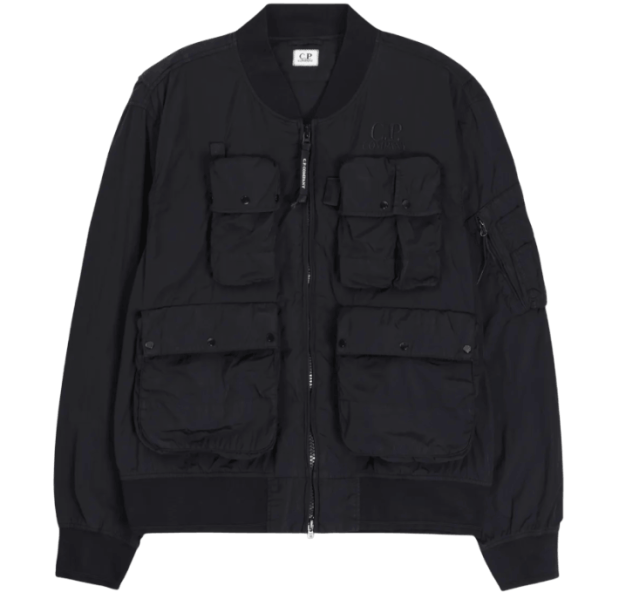 C.P. Company Chrome-R Multipocket Bomber Jacket Black - 25SS