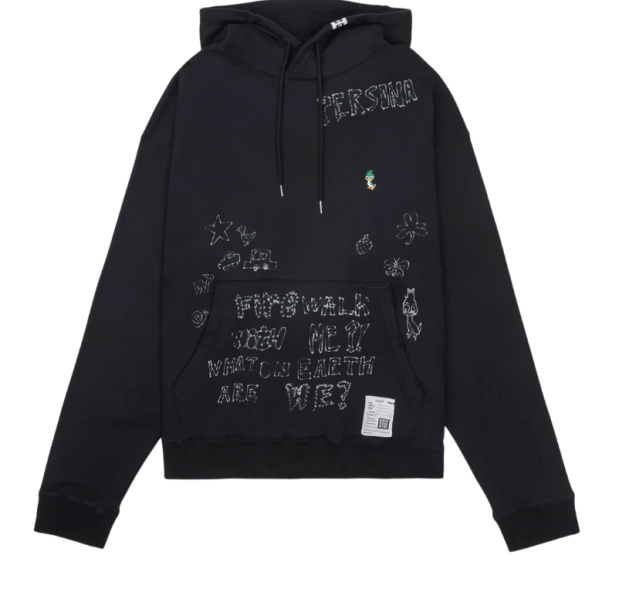 Maison Mihara Yasuhiro Distressed Hoodie in Black