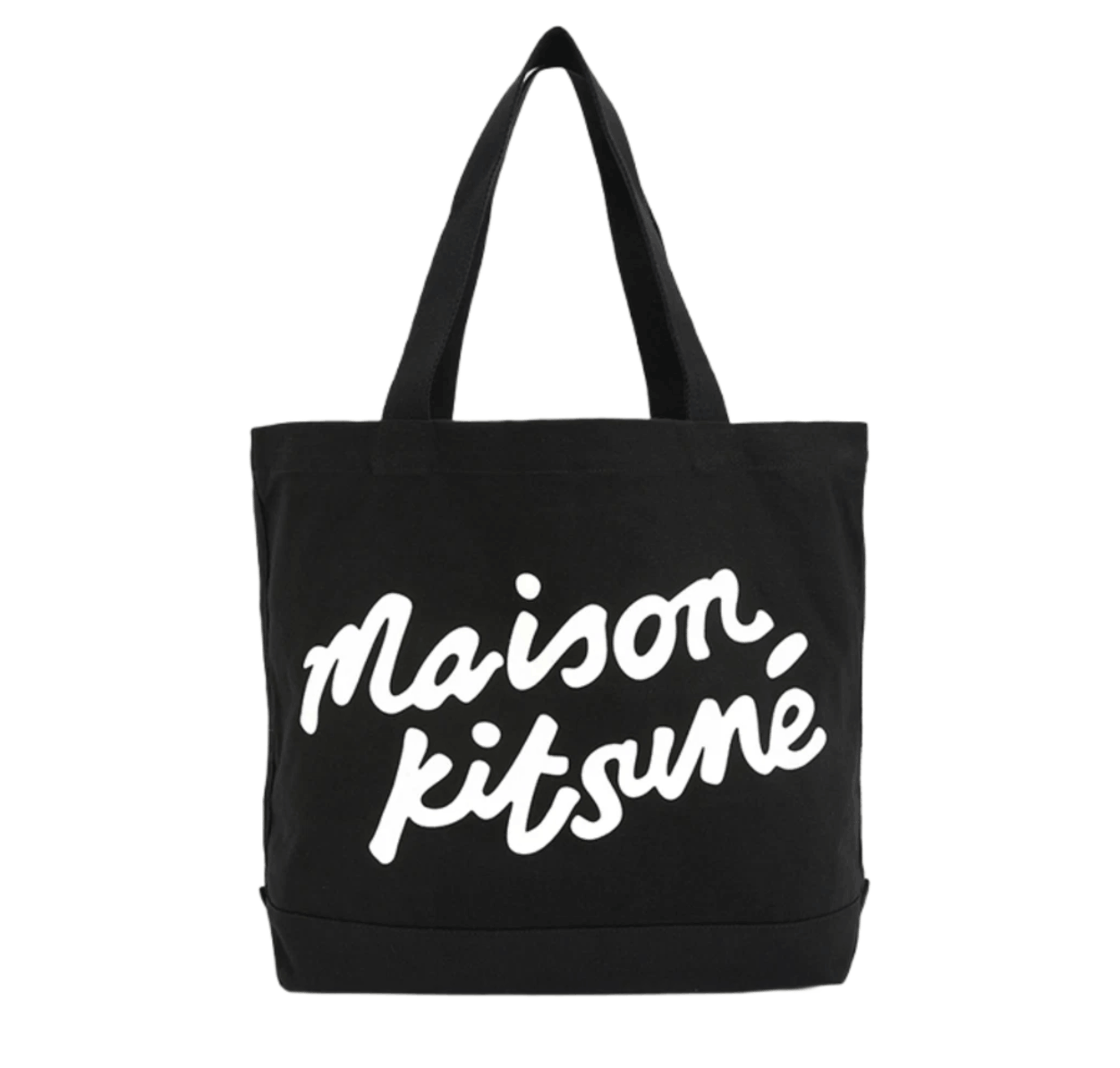 Maison Kitsune Handwriting Tote Bag Black
