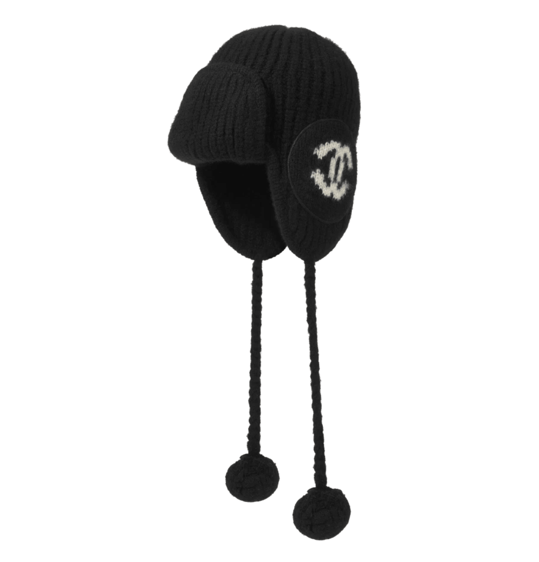 Chanel Hat Cashmere Black Ecru