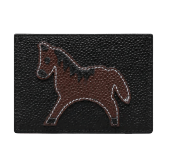 Lunar New Year Pebble Grain Horse Single Card Holder