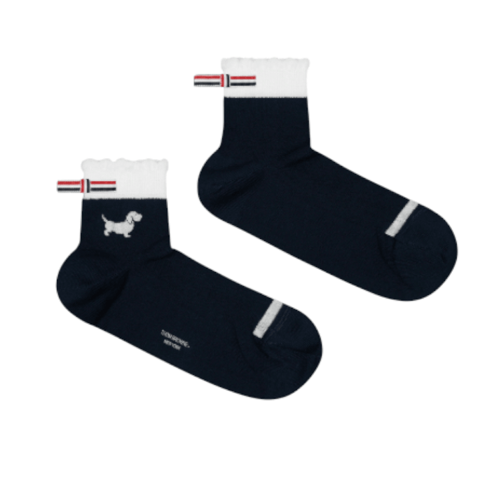 26SS Pointelle Stitch Hector Crew Socks 