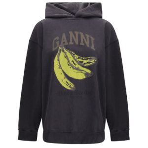 DARK GREY BANANA GRAPHIC HOODIE 