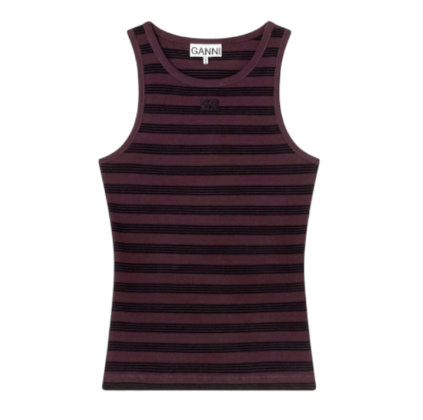 STRIPE RIB TANK TOP 