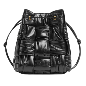 Small Cassette Bucket Bag in Black