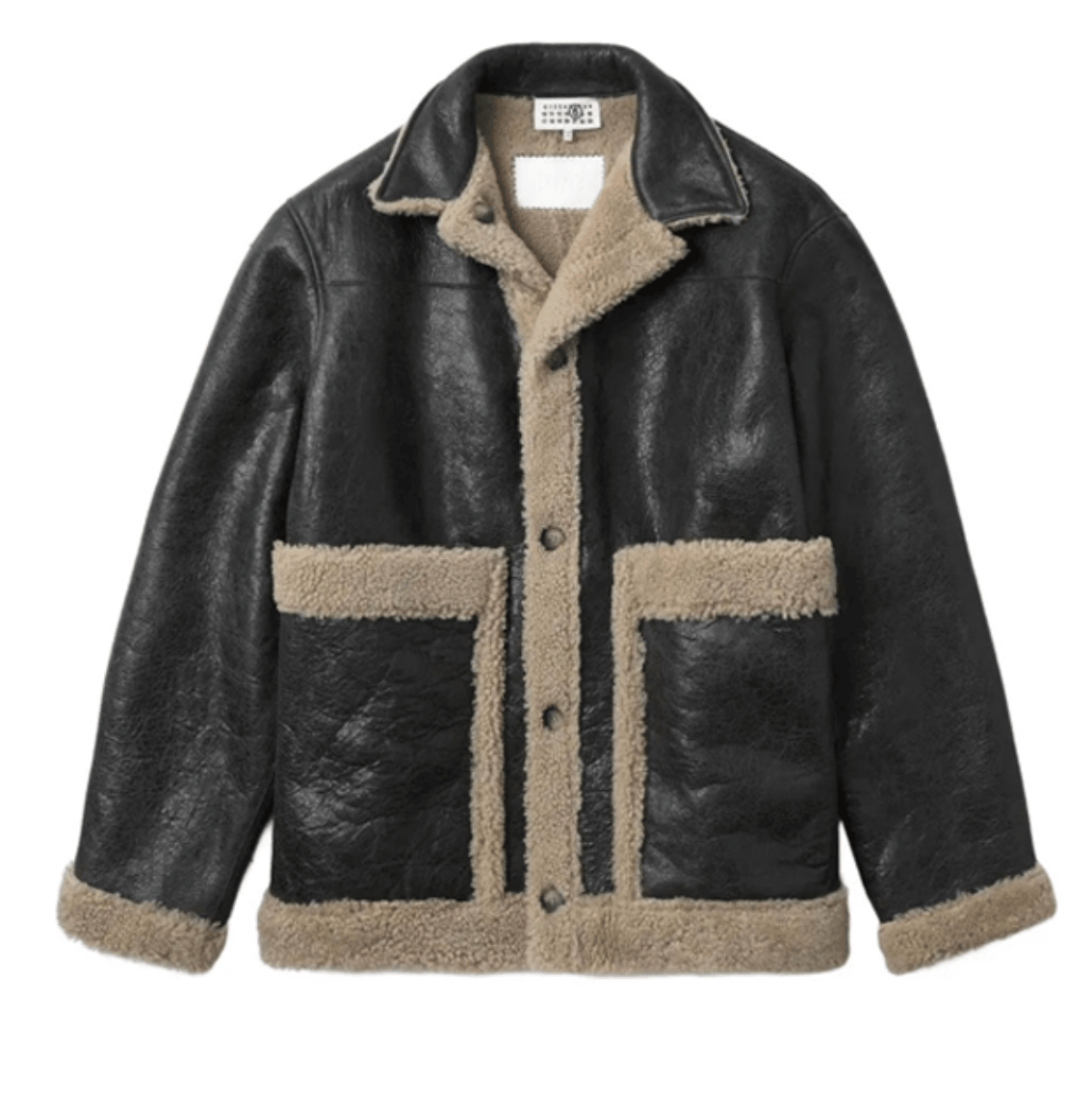 MM6 Maison Margiela Lambskin shearling-panel Jacket