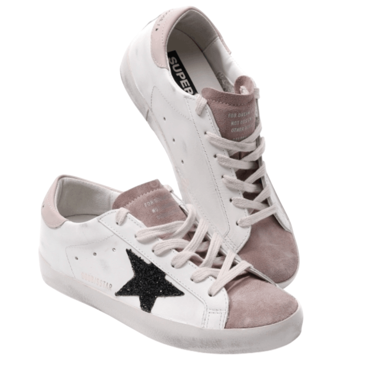 Super Star Glitter Star Pinktab Sneakers - Milk