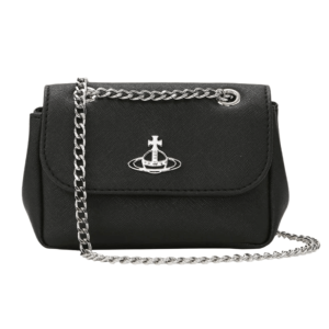 Vivienne Westwood Saffiano Biogreen Small Purse Cross Bag Black