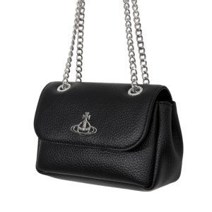 Vivienne Westwood Re-Vegan Grain Purse with Chain Black