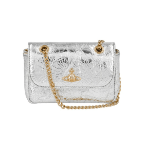 Vivienne Westwood Small Crossbody Bag with Chain Silver