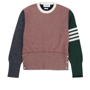 Funmix Herringbone Classic Crewneck Knit - Seasonal Multi 