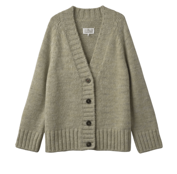 (W) Maison Margiela Botanical Dye Cardigan Pistachio