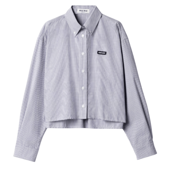 (W) Miu Miu Poplin Shirt Navy