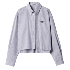 (W) Miu Miu Poplin Shirt Navy
