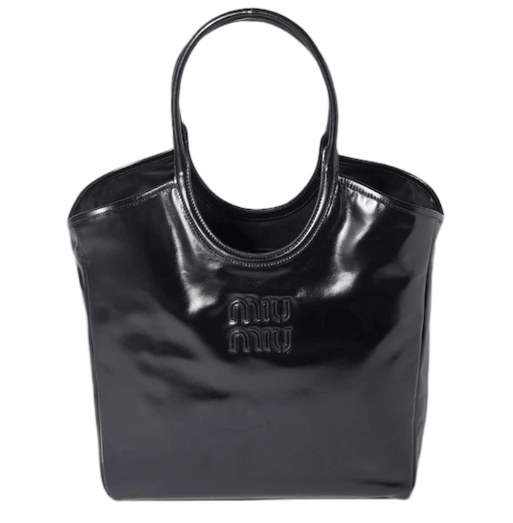 Miu Miu Ivy Leather Bag Black