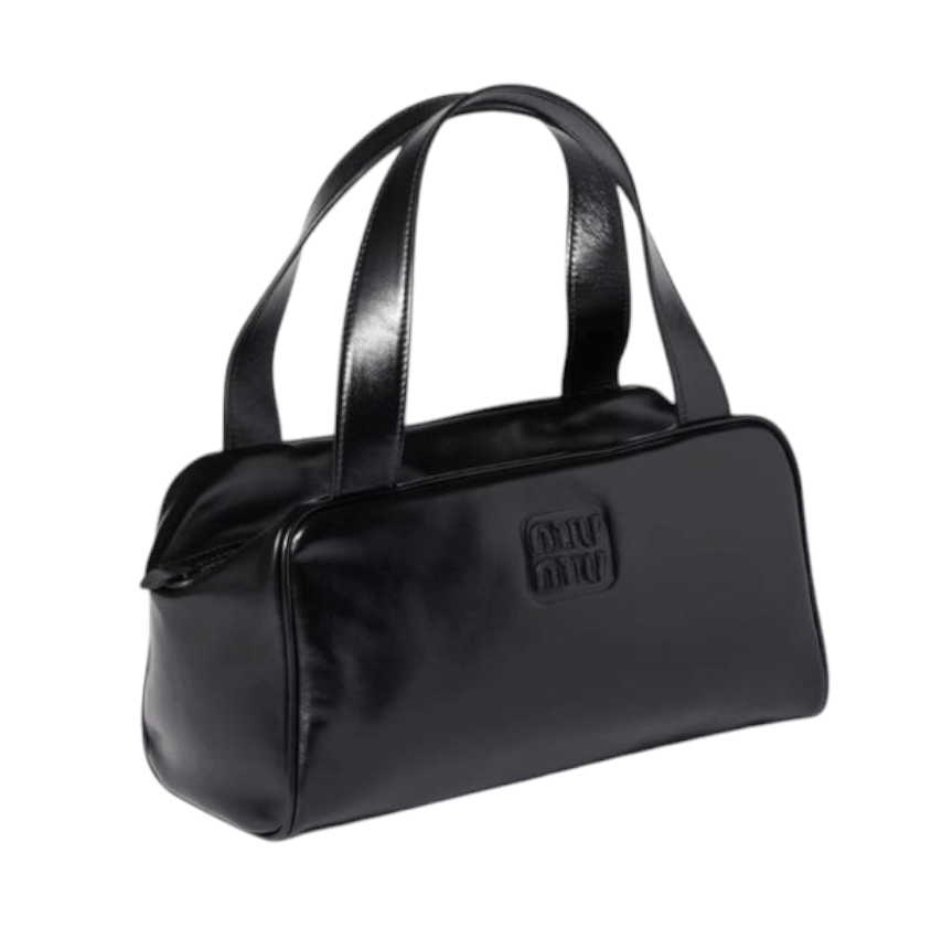 Miu Miu Leather Top Handle Bag Black