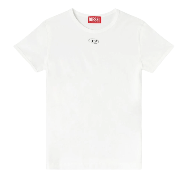 (W) Diesel T-Uncutieslong-Od Slim-Fit T-Shirt White