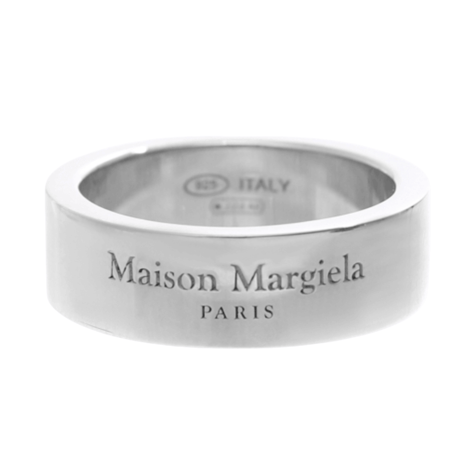 Maison Margiela Logo Wide Ring Silver