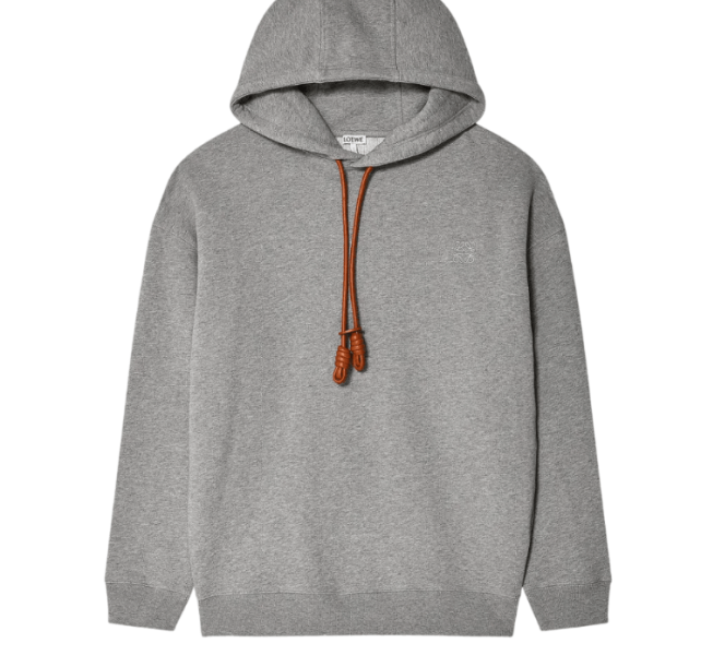Relaxed Fit Hoodie in Cotton Grey