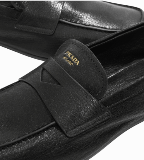 Prada Leather Loafers Black