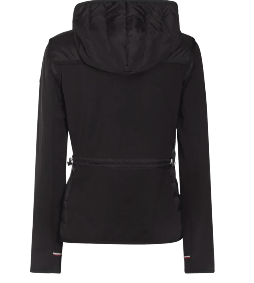 (W) Moncler Padded Zip-Up Cotton Hoodie Black - 25SS