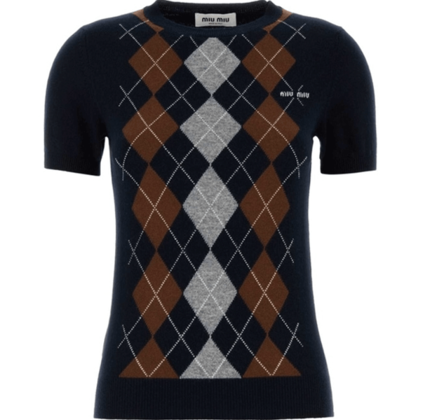 Miu Miu Navy Knit Top