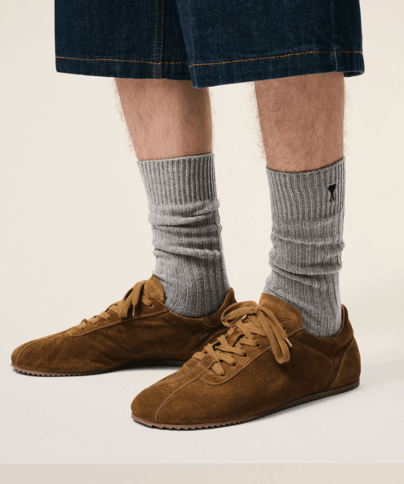 OFF WHITE/GREY/BLACK White Cotton Three Pack Ami De Coeur Socks