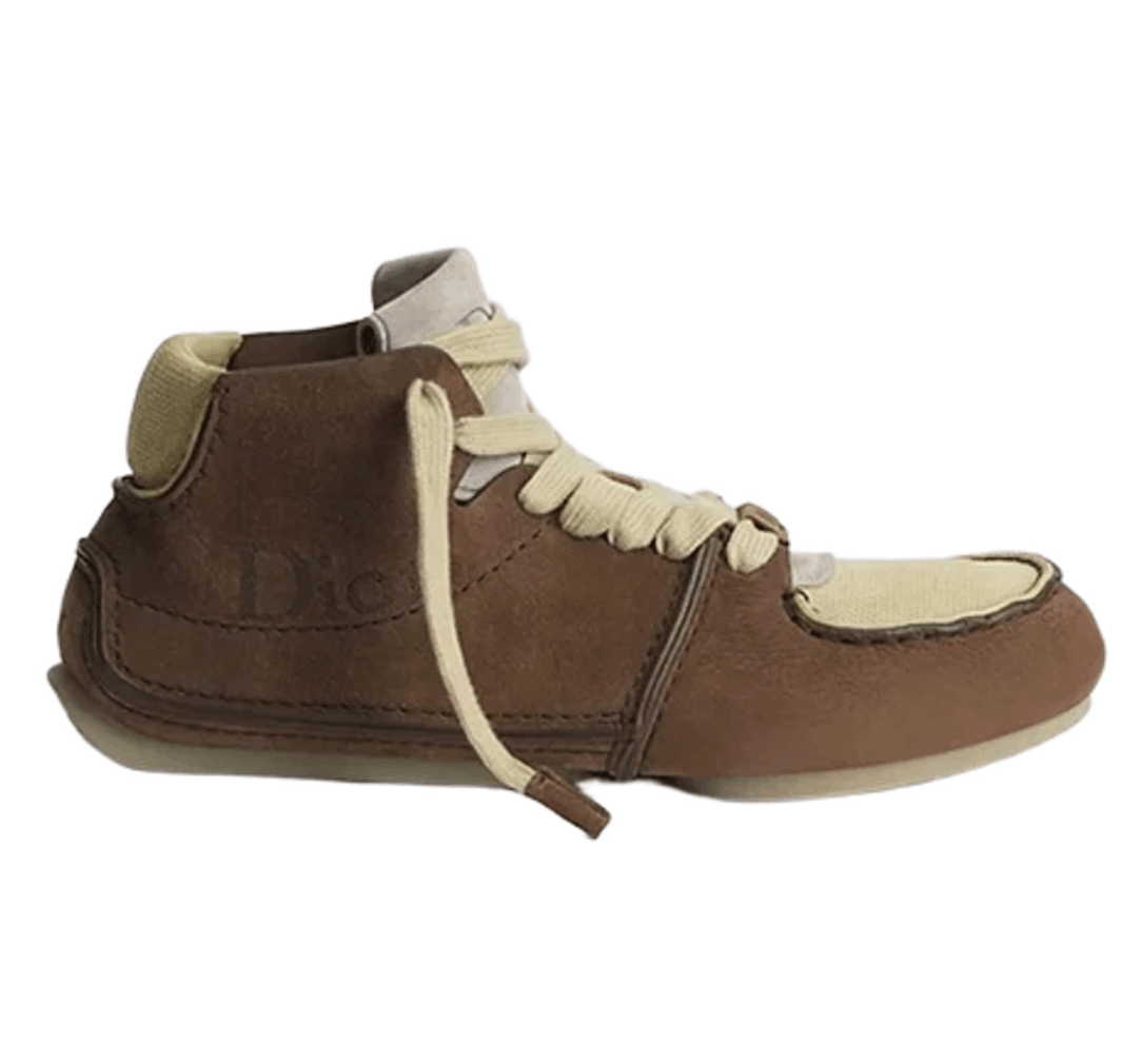 Dior Roadie Lace-Up Boot Brown Nubuck Beige Suede