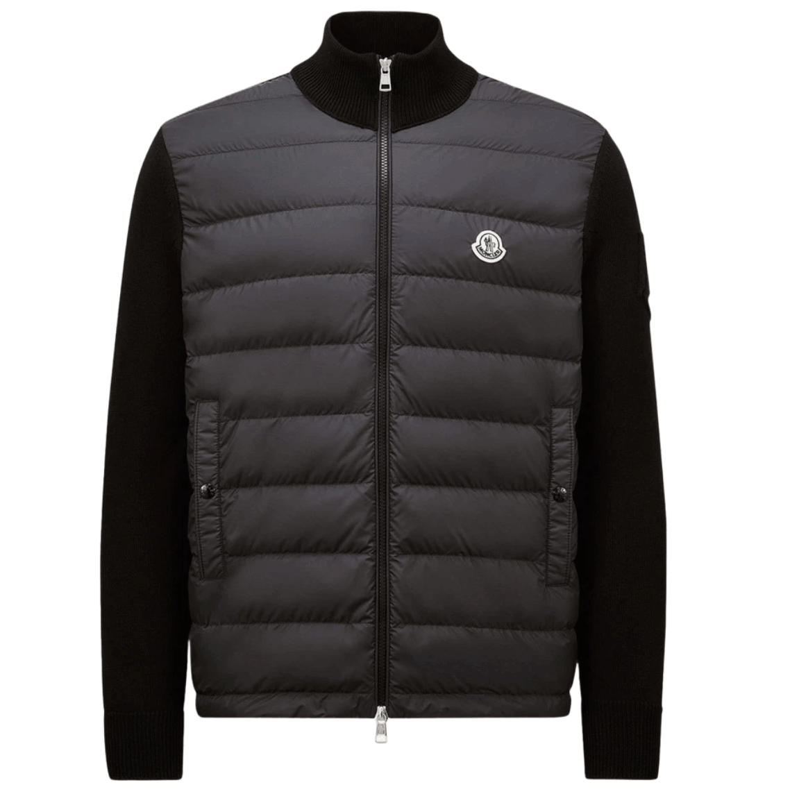 Moncler Padded Zip-Up Cotton Cardigan Black - 26SS