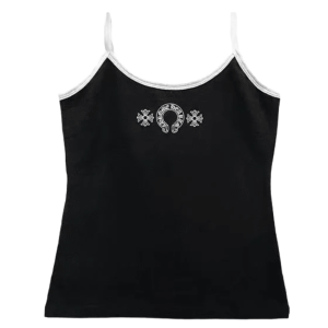 (W) Chrome Hearts Horseshoe Logo Tank Black