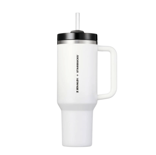 Starbucks 24 SS Stanley White Quencher Tumbler 1183ml