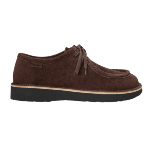 Faro lace-up in suede calfskin Brown