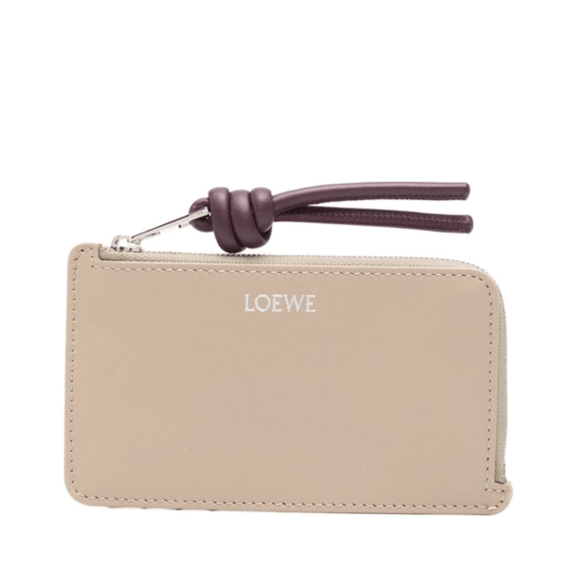 Knot coin cardholder in shiny nappa calfskin