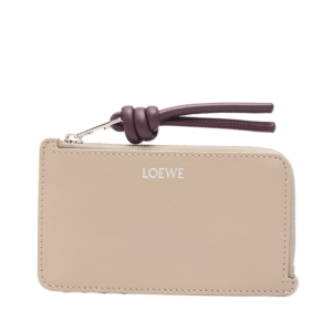 Knot coin cardholder in shiny nappa calfskin